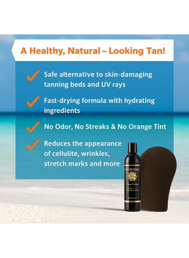 Tan Physics True Color Tanner 8 oz w/Tanning Mitt and Back Applicator by Sans-Sun - Image 3